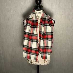 Classic Red and White Plaid Shirt OS